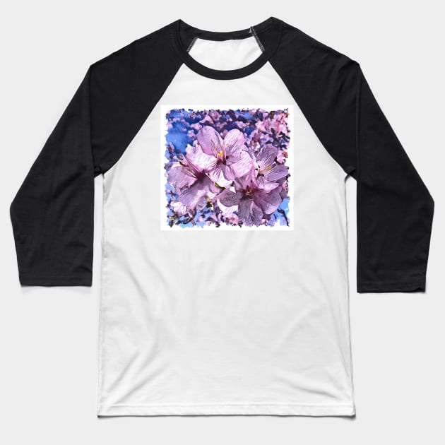 Brilliant Apple Blossoms Baseball T-Shirt by mariakeady